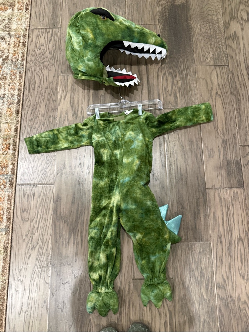 Green Dinosaur Kids Costume with Hood